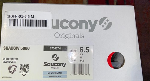 Zapatos para hombre Saucony Originals Shadow 5000 Premier blancos/verdes S70667-1 talla 6,5 - Imagen 6 de 6