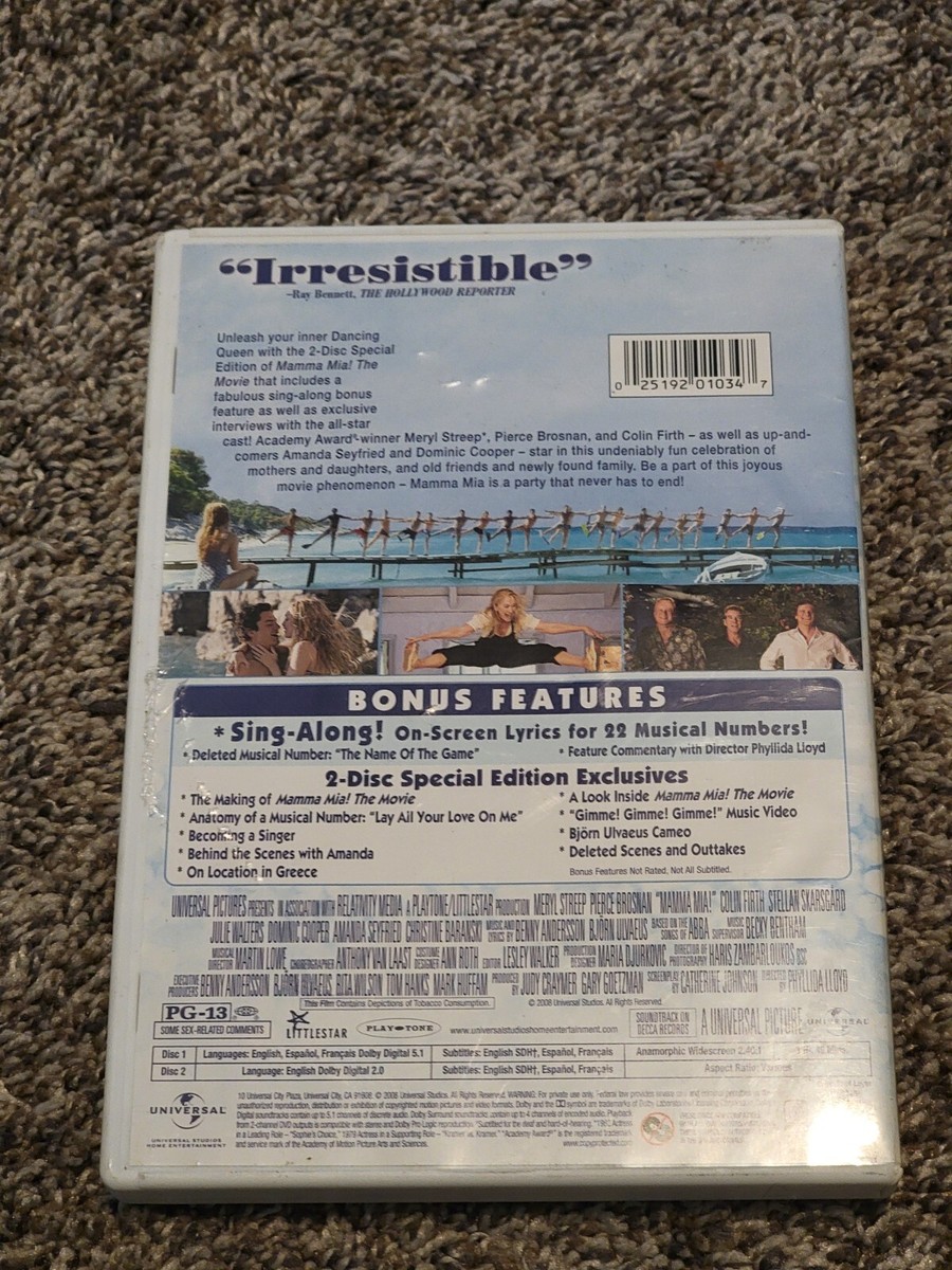 Mamma Mia! The Movie (DVD, 2-Disc Special Edition, Widescreen