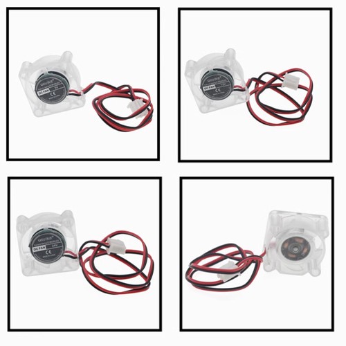 2510 DC Cooling Fan Mini Silent Brushless Fans Transparent LED Light 5V 12V 24V - Picture 5 of 6
