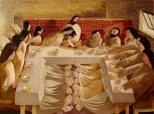 The Last Supper Art Print – Stanley Spencer 1920 – Modernist Biblical Scene