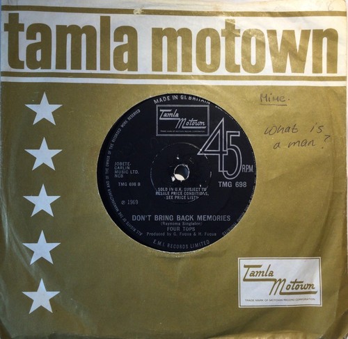 60s N. Soul/Motown - FOUR TOPS - Don't bring back memories - 1969 UK TMG 698 VG