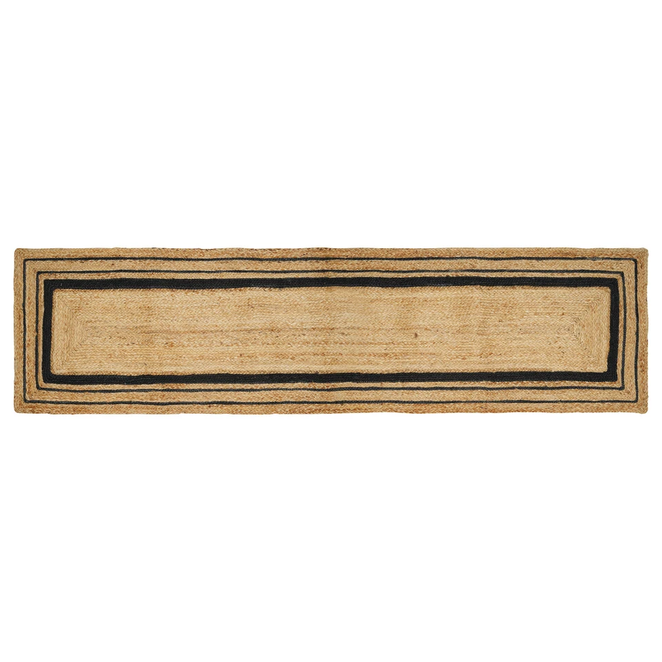 Indian Kilim Stair Runner Vintage Hadnwoven Hemp Jute Rug Reversible Kitchen Mat - Image 2 of 4