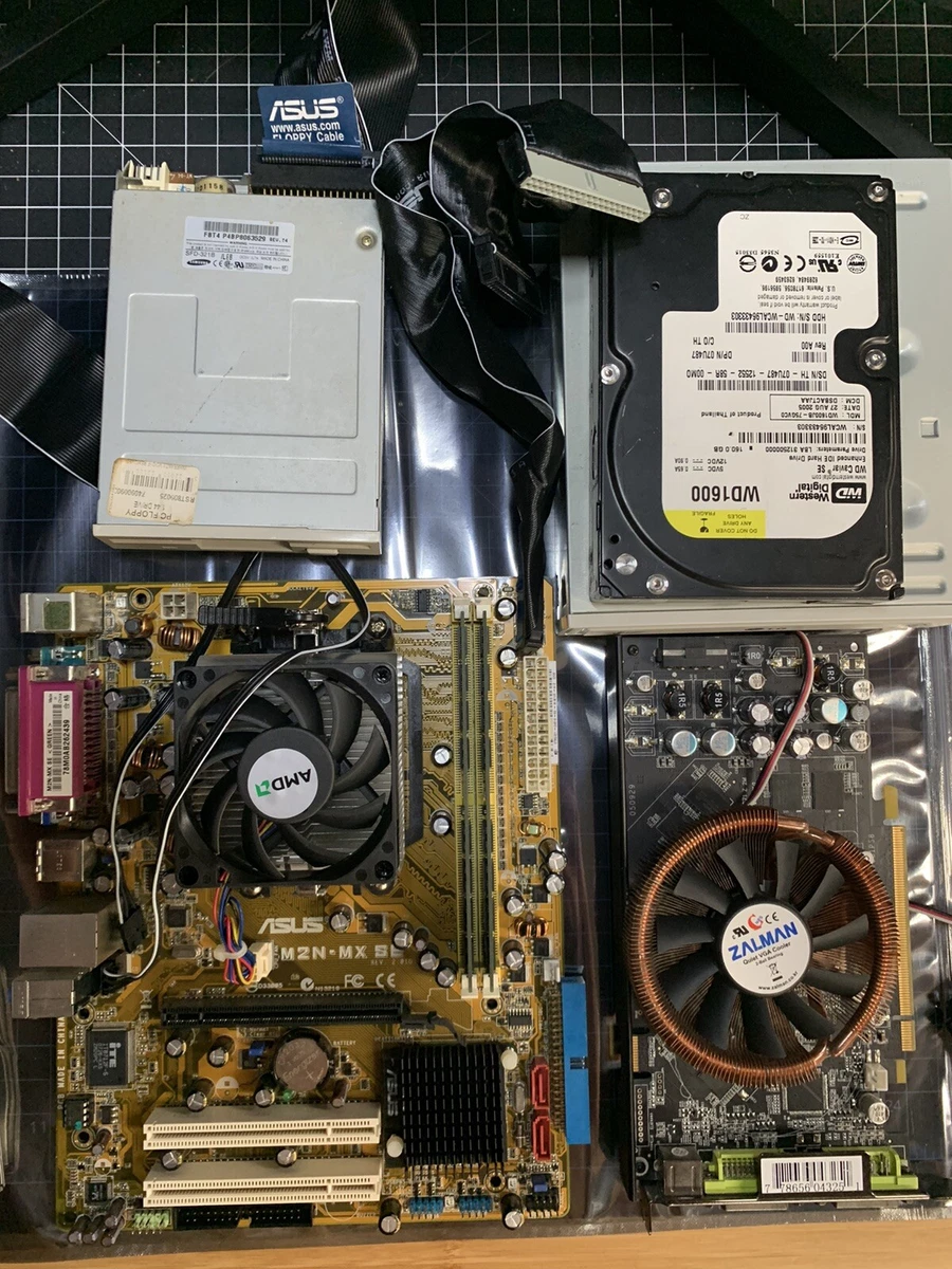 Combo Asus M2n-Mx Motherboard Athlon 2.4Ghz XP Vintage PC Nvidia.