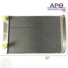 New Universal Aluminum Ford Mopar 31 X19 X3 Racing Radiator 2 Row Double Pass