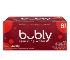 Bubly Sparkling Water Cherry 12 oz Cans (Pack Of 8)  