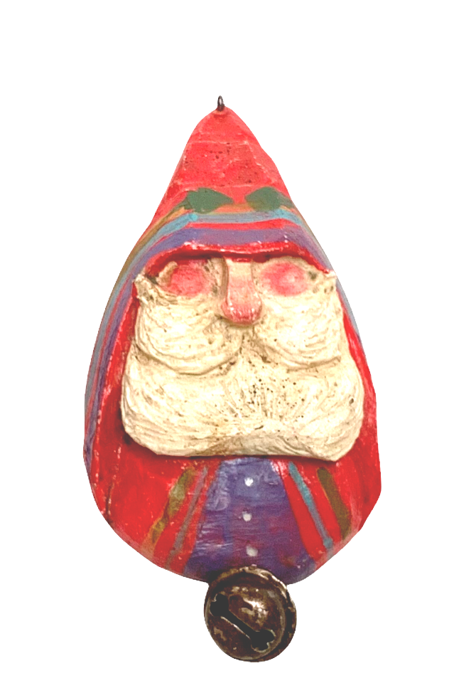 Vintage 1991 House of Hatten Denise Calla Santa Face Christmas Ornament-image