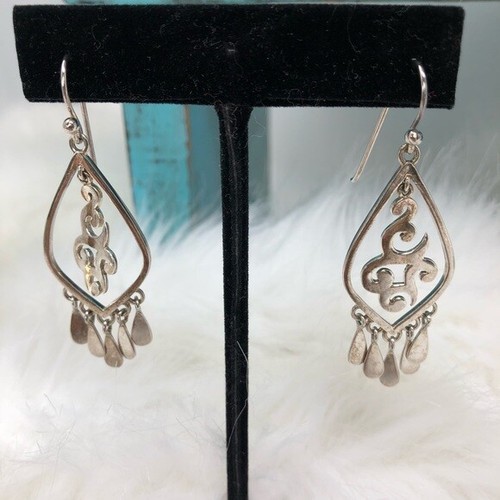 Pendientes colgantes de pergamino silpada de plata esterlina W1196 flecos estilo cha cha cha - Imagen 8 de 12