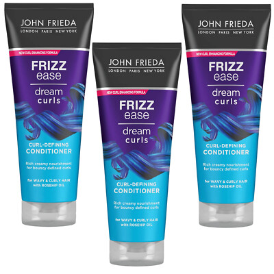 3x 250ml John Frieda Traumlocken Conditioner Frizz ease spendet Feuchtigkeit