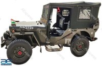 Komplett Leinen Weich Top MilitäR GrüN FüR Jeeps Willys MB Gpw CJ2A ECS