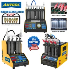 Fuel Injector Ultrasonic Cleaning Machine 4-6 Cylinder Tester for Car Motorcycle