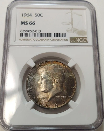 *TONED* 1964 KENNEDY 50C HALF DOLLAR NGC MS66 #6299052-013