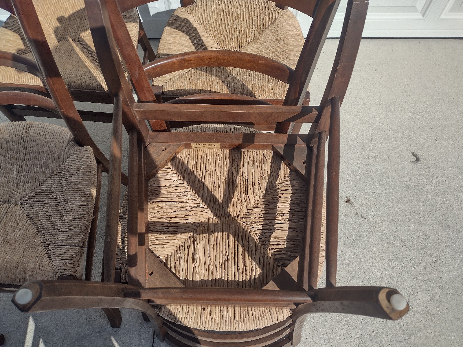 Vintage Henredon Chair Set Of 6 Rush Seat French Country Style eBay