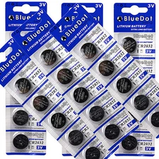 30 pieces BlueDot Trading RETAIL PACKAGED CR2032 DL2032 ECR2032 Lithium battery