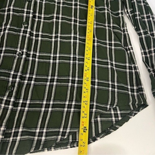 Princess Polly Exclusive Nora Shirt Plaid Forest Green Ladies 6 - Picture 4 of 8