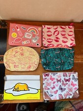 Large Lot of Ipsy Yellow  White Guderama Pink Retro Green Tropical Leaves Vinyl