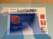 REXEL Crystalfile Extra Suspension File x 25 Red - Foolscap - 15mm (No 70629)