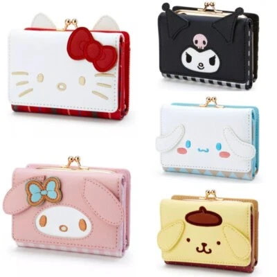 Hello Kitty Kuromi My Melody Pompompurin Purse Wallet Coin Kawaii Sanrio Gift UK