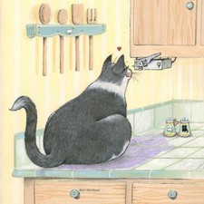 Ceramic Backsplash Tile Mural Comical Fun Funny Kitchen/Bathroom - Anticipation