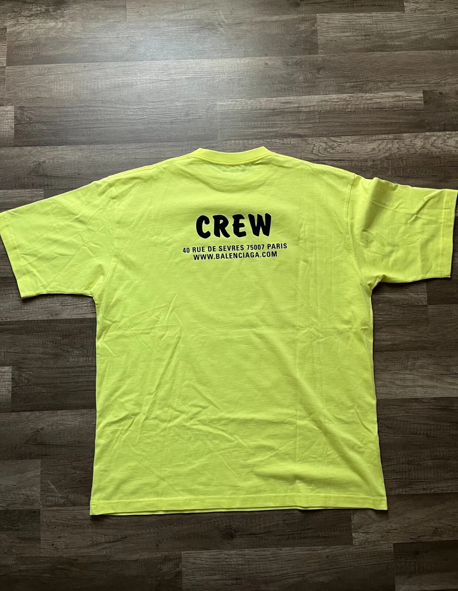 Balenciaga Crew Oversized T-Shirt Neon Size L