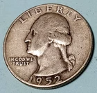 1952-D  Wash. 25¢ .900 Silver @ Below Melt*