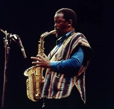 Dudu Pukwana Performing On Stage 1970 OLD MUSIC PHOTO