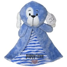 Enesco Izzy and Oliver Baby Puppy Love Tag a Long Security Blanket Lovey Dep 56
