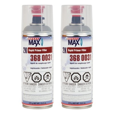 Spray max 3680031 Gray Universal 2K Rapid Primer 13.2 Ounce (Pack of 2), 