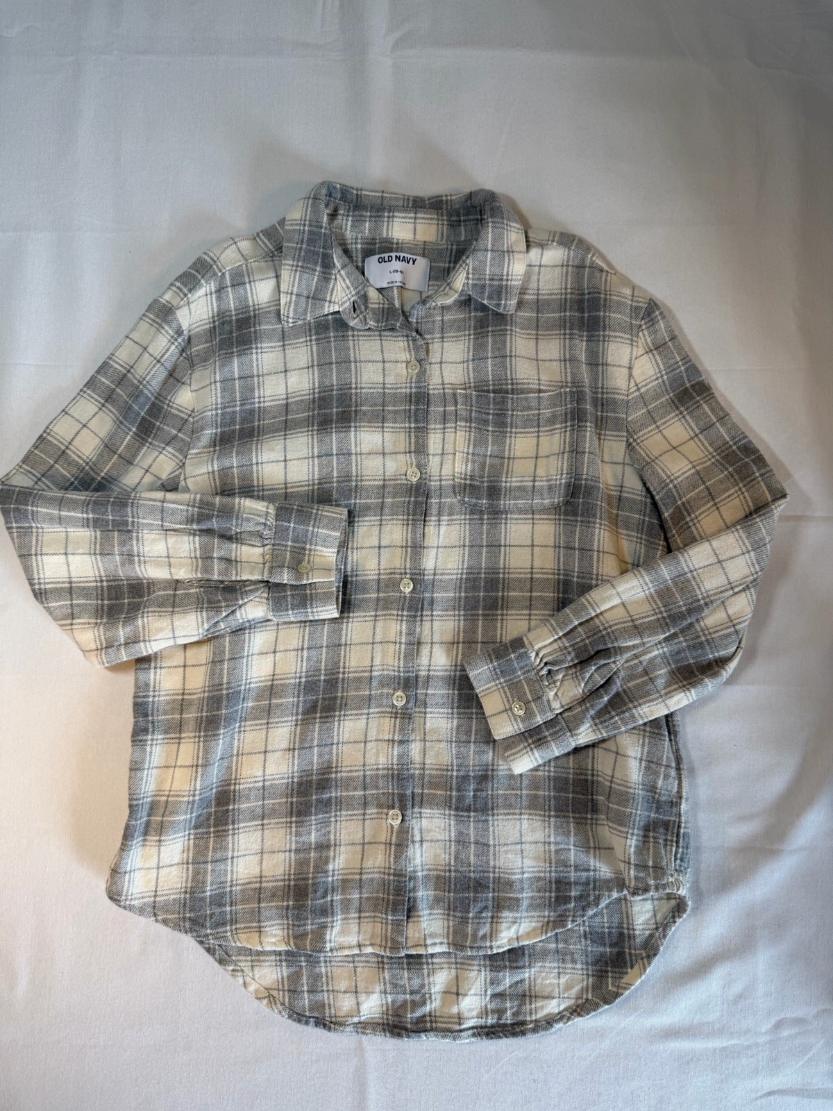 Old Navy Boys Long Sleeve Flannel Size 10-12