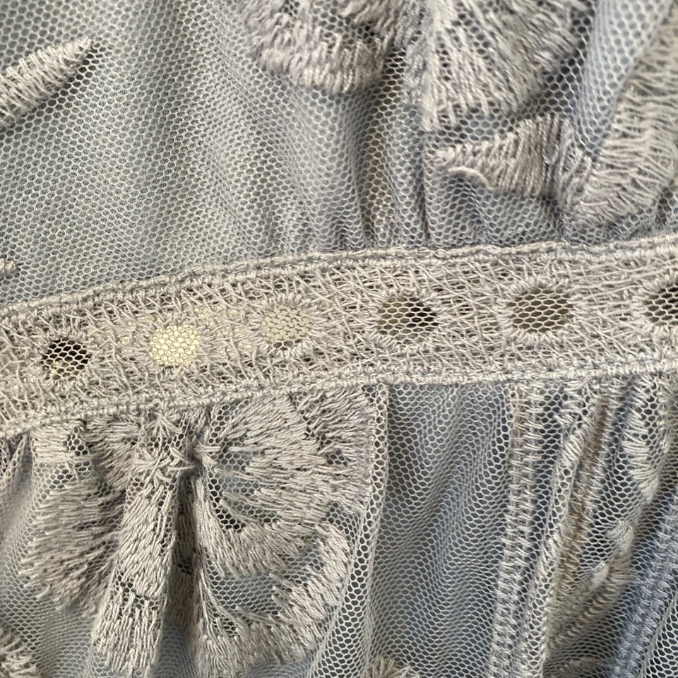 Mameluco Honey Punch Gris Floral Transparente L Hada Grunge Etéreo Boho Festival Foto 4 de 4