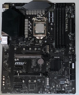 MSI Z490-S01 ATX Motherboard Celeron G5900 10th Gen CPU Used