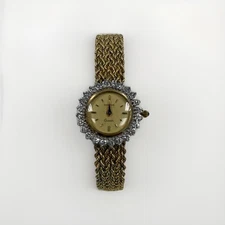 14K Solid Gold Geneva Watch – 27.44g – 26 Diamonds 1.35ct – Vintage  Not Working