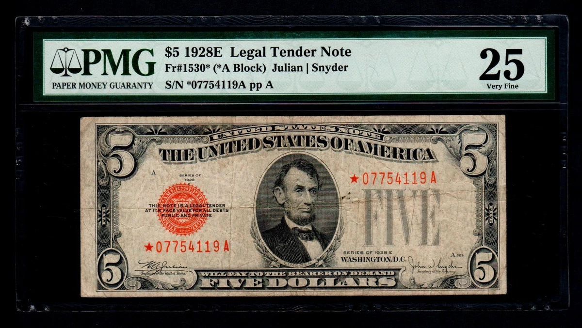 PMG Star $5 United States Small Size Notes for sale | eBay