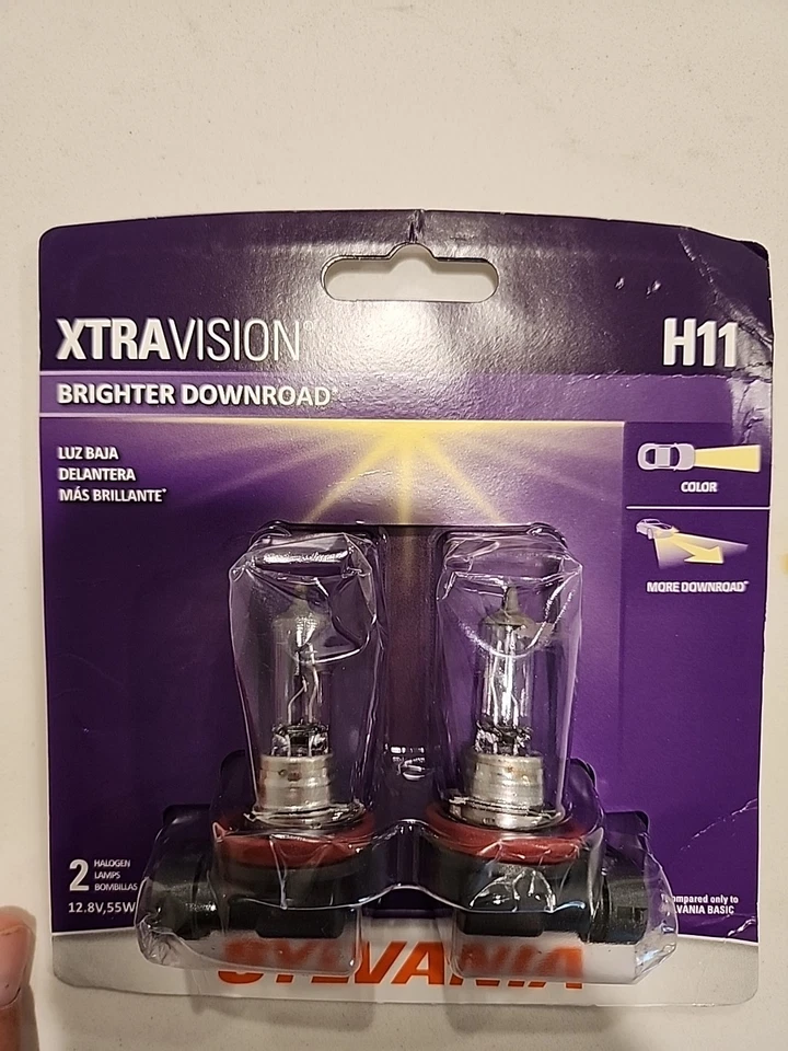 Sylvania XTRAVISION H11 High Performance Headlight 2 Bulbs Brand New - Image 3 of 3