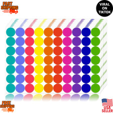1400pcs Colored Dot Stickers Round Color Coding Labels Classroom