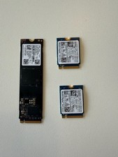 Lot of 3 256GB M.2 NVMe SSD PCIe Solid State Drives (1x Samsung PM9B1, 2x WD SN5