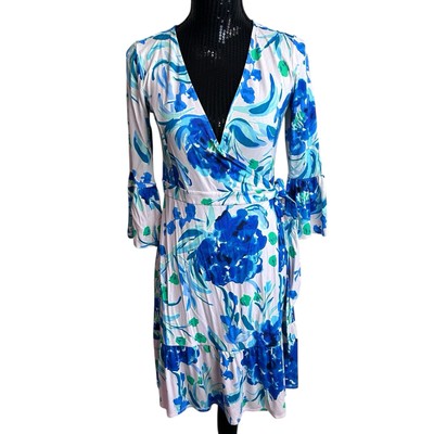 Lilly Pulitzer Misha Wrap Dress Size Small Pink Tropics Sweet Pea Casual  001499