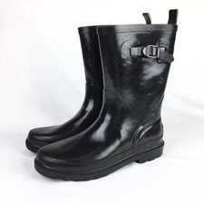 Explorers Rain Boots Youth Big Kids Size 3 Black Winter Waterproof Steel Shank