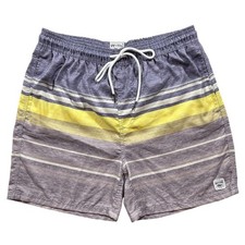 Spicy Tuna Men's Swim Trunks Large Multicolor Stiped Board Shorts - 573