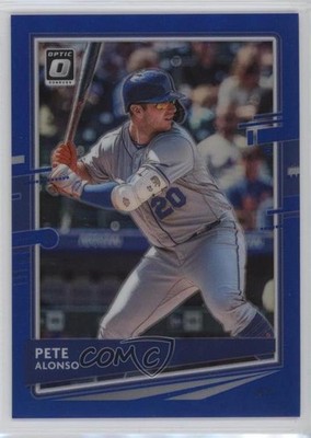 2020 Panini Donruss Optic Blue Prizm 43/75 Pete Alonso #187 ms9