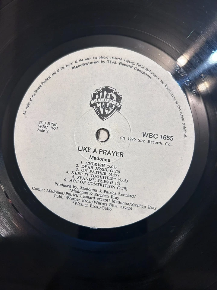 Madonna  Superb RARE Zimbabwe Pressing Like a Prayer Prince, Michael, Jackson - Image 4 of 4