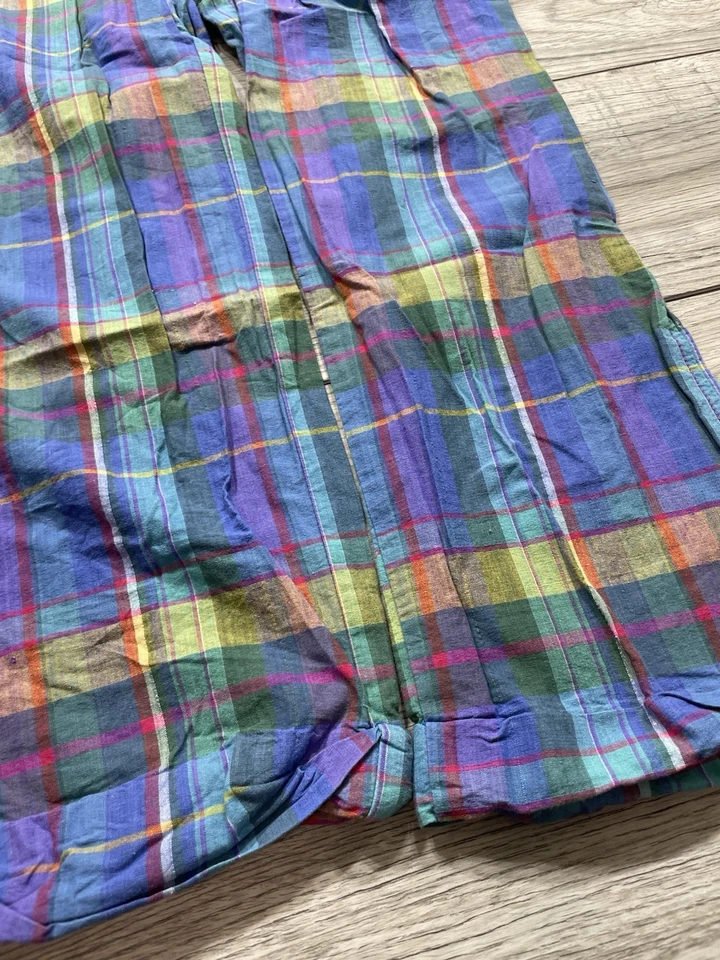 1970s Polo Ralph Lauren Dress Pants 27x29.5 True Vintage Plaid Colorful Obscure - Image 2 of 4