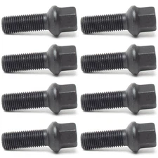 H&R 1454002SW 8 x Black Mercedes Type Ball Seat Wheel Lug Bolts 14 x 1.5 x 40 mm