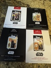 4 Hallmark Star Wars Jawa Sand People Luke Darth Vintage Figures Ornaments SDCC