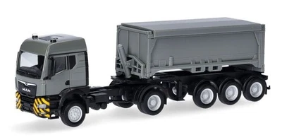 HERPA - Camion avec benne 3 essieux - MAN TGS TM 4x2 - 1/87 - HER318341 - Photo 1/4