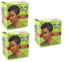 BL Ors Olive Oil No-Lye New Growth Kit X-Strength X 3 Packs