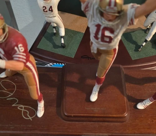 Joe Montana 49ers AUTOGRAPH Danbury Mint Figurine Rare LE Triple Pose