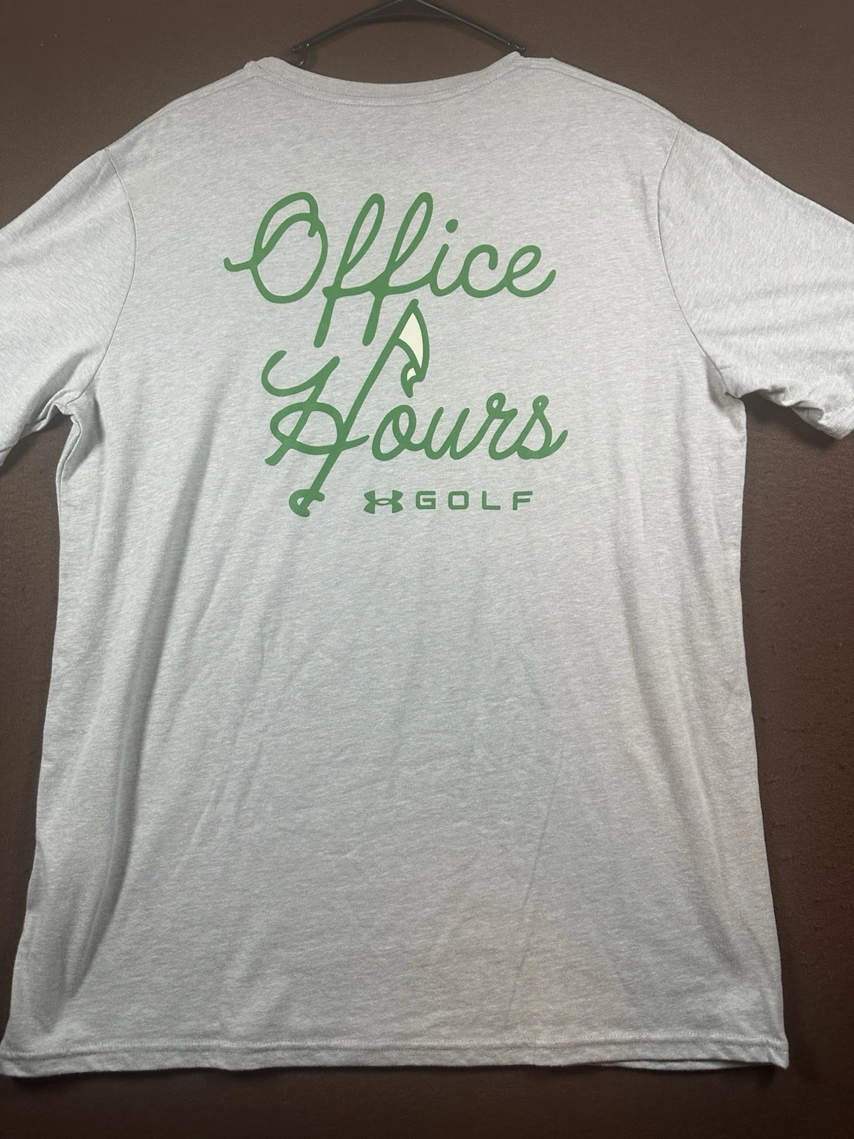 Under Armour Tshirt Mens Size Large Golf TShirt Gray Office Hours New