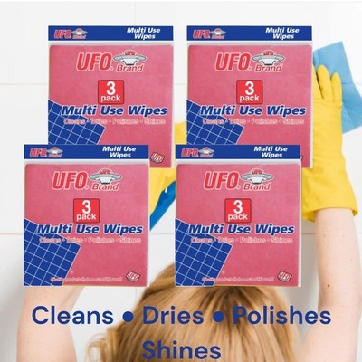 UFO Brand Multi Use Wipes For Cleaning Drying Polishing Shining. Cleaning Wipes