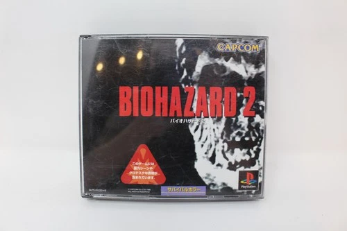 Biohazard 2 Resident Evil 2 w/ Stickers Sony PlayStation 1 PS1 Japan Region Lock