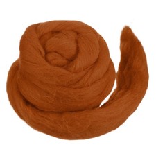 Wool Roving Yarn Soft Felting Wool 50g/1.76oz Chunky Roving Yarn Red Brown